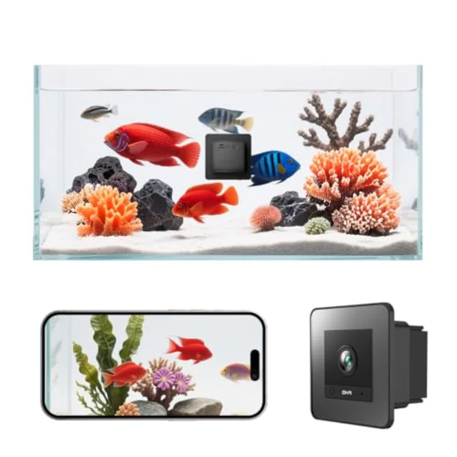 2K HD Aquarium and Terrarium WiFi Pet Camera140° Wide-Angle Anti-Glare and Anti-Reflection Night Vision for Fish and Reptiles T
2K HD Aquarium and Terrarium WiFi Pet Camera140° Wide-Angle Anti-Glare and Anti-Reflection Night Vision for Fish and Reptiles T