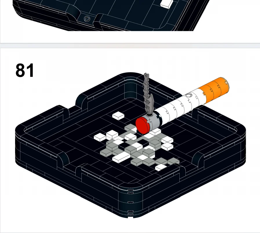 Ashtry with Cigarette Classic Model DIY Assemble Bricks MOC Building Blocks Educational Creative Display Toys Gifts 247PCS
Ashtry with Cigarette Classic Model DIY Assemble Bricks MOC Building Blocks Educational Creative Display Toys Gifts 247PCS