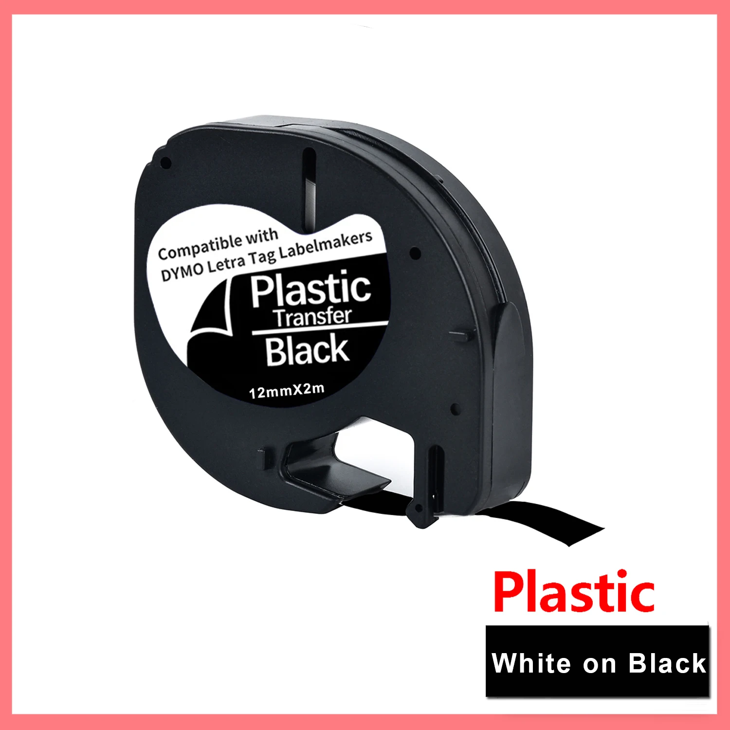 1PK White on Black 91201 91200 Plastic Label Tape Compatible with Dymo Letra Tag Label Maker Plus LT-100H LT-100T
1PK White on Black 91201 91200 Plastic Label Tape Compatible with Dymo Letra Tag Label Maker Plus LT-100H LT-100T