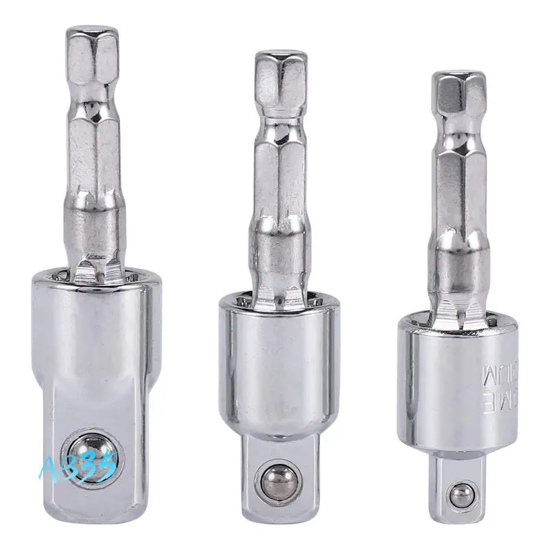 AB35-3 Pack Impact Grade Socket Adapter 360-Degree Universal Joint Swivel Socket Set, Socket To Drill Adapter 
AB35-3 Pack Impact Grade Socket Adapter 360-Degree Universal Joint Swivel Socket Set, Socket To Drill Adapter