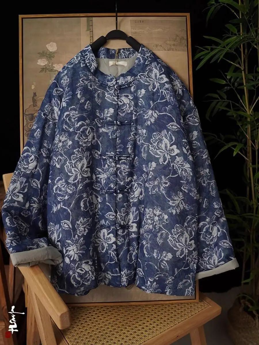Retro Cotton Jaet with Print Stand Collar Chinese Sle Women's Autumn Winter New Faion Long Sve Cotton Clothes
Retro Cotton Jaet with Print Stand Collar Chinese Sle Women's Autumn Winter New Faion Long Sve Cotton Clothes