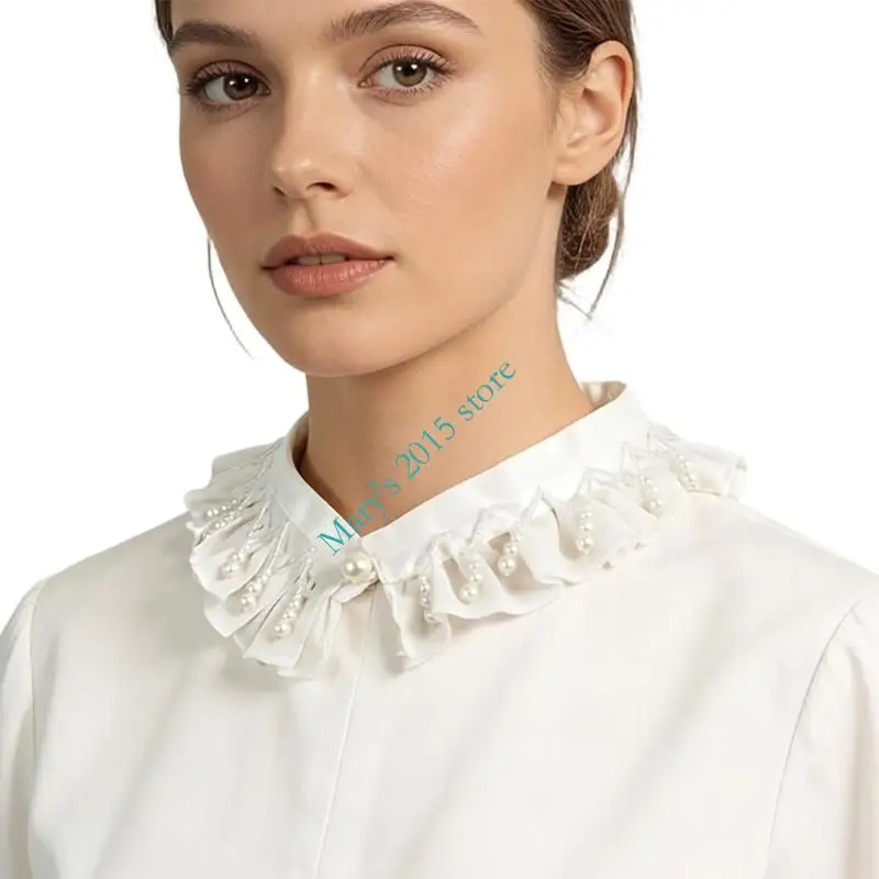 Elegant Pearls Embellished False Collar Beautiful White Lace Detachable Collar Fashion Accessory For Costume Parties
Elegant Pearls Embellished False Collar Beautiful White Lace Detachable Collar Fashion Accessory For Costume Parties