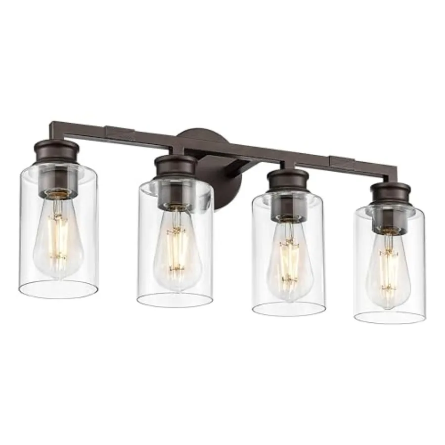 23 Inch Vanity Light Above Mirror for Bathroom Oil Rubbed Bronze Finish Wall Sconce with Clear Glass Shade YCE253B-4W ORB
23 Inch Vanity Light Above Mirror for Bathroom Oil Rubbed Bronze Finish Wall Sconce with Clear Glass Shade YCE253B-4W ORB
