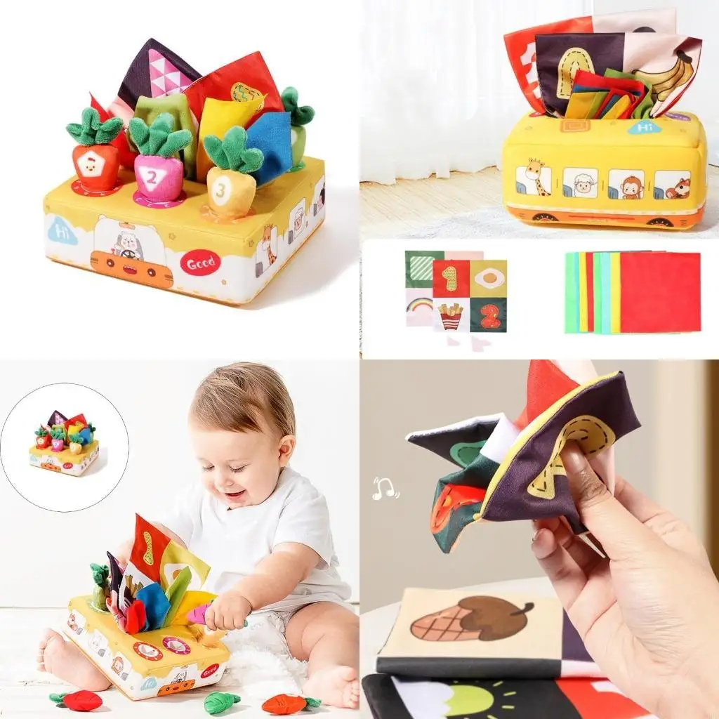 Interactive Sensory Toy Set For Babies Plush Carrots Crinkle Paper And Tissues
Interactive Sensory Toy Set For Babies Plush Carrots Crinkle Paper And Tissues