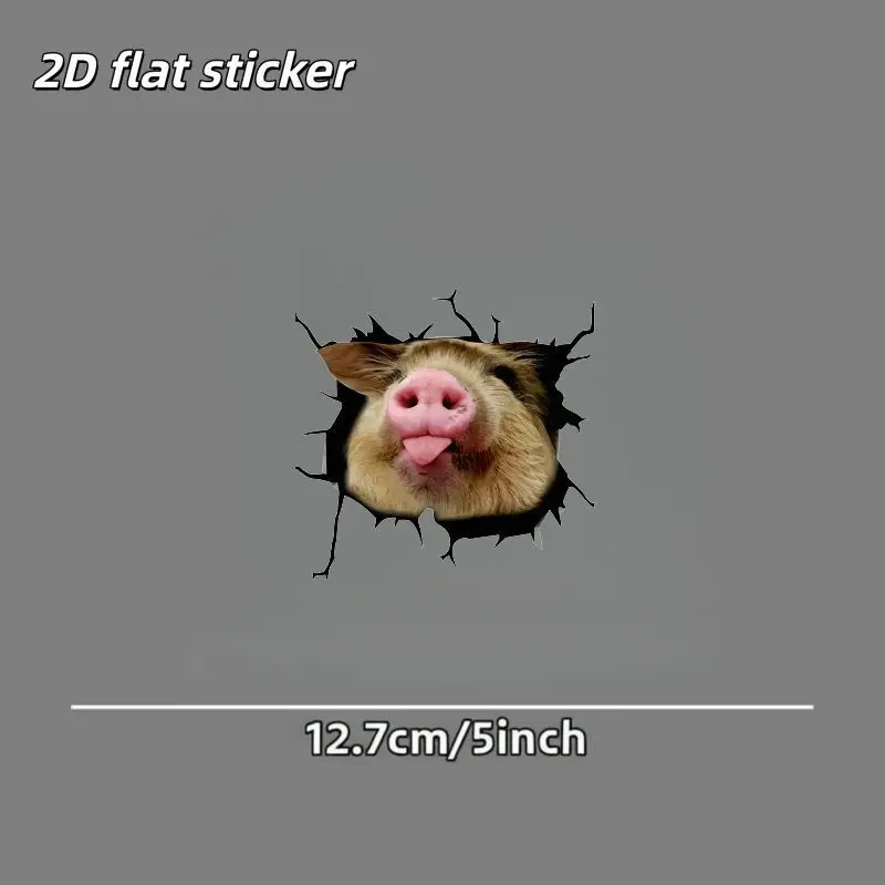 1Pc 2D Flat Crack Effect Pig Vinyl Sticker, Funny Waterproof Decal for Car Window & Body
1Pc 2D Flat Crack Effect Pig Vinyl Sticker, Funny Waterproof Decal for Car Window & Body