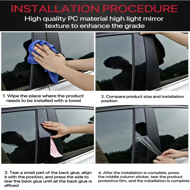 Gloss Black Car Pillar Posts Door Window Panel Covers Decorative Trim for Volvo XC60 XC90 2015-2024 B C Pillar Strip Car Good
Gloss Black Car Pillar Posts Door Window Panel Covers Decorative Trim for Volvo XC60 XC90 2015-2024 B C Pillar Strip Car Good