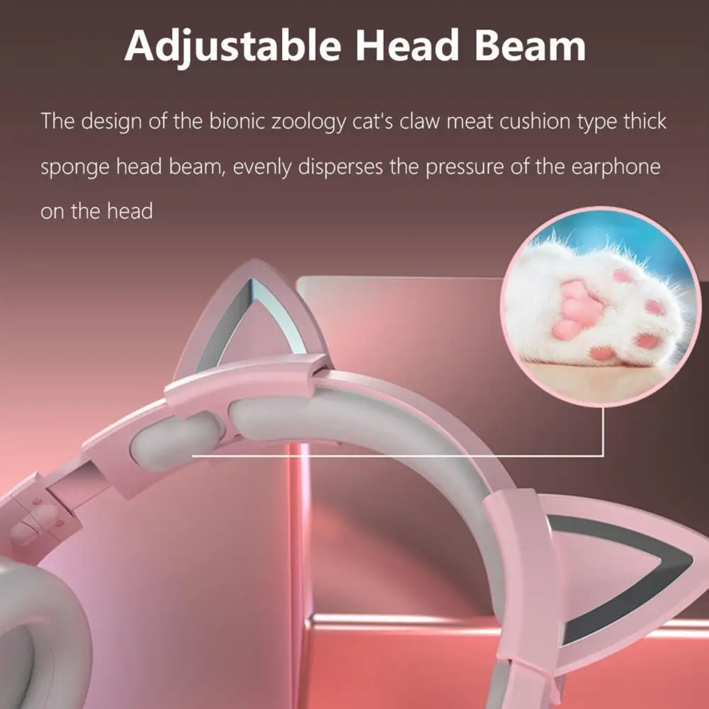 Gaming Headphone Fashion Clear Sound Cat Ear Headset Ergonomic Soft Pad Wired Headset
Gaming Headphone Fashion Clear Sound Cat Ear Headset Ergonomic Soft Pad Wired Headset