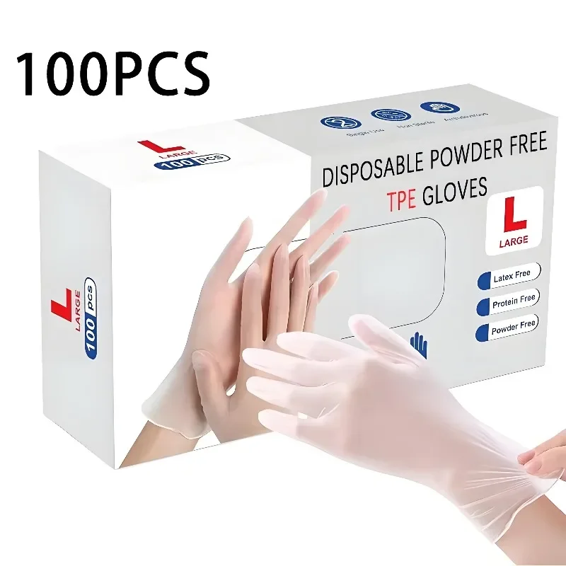 100PCS Disposable TPE Gloves Kitchen Bathroom Restaurant Camping Travel Waterproof Oil-Proof Household Cleaning Tools Red gloves
100PCS Disposable TPE Gloves Kitchen Bathroom Restaurant Camping Travel Waterproof Oil-Proof Household Cleaning Tools Red gloves