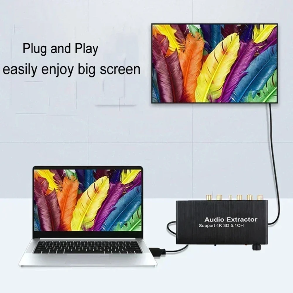 【A17Z】For PS4 DVD PC To TV Monitor 4K 3D 5.1 Channel Audio Extractor Decoder AC3/DTS Sound RCA HD Video Converter US Plug
【A17Z】For PS4 DVD PC To TV Monitor 4K 3D 5.1 Channel Audio Extractor Decoder AC3/DTS Sound RCA HD Video Converter US Plug