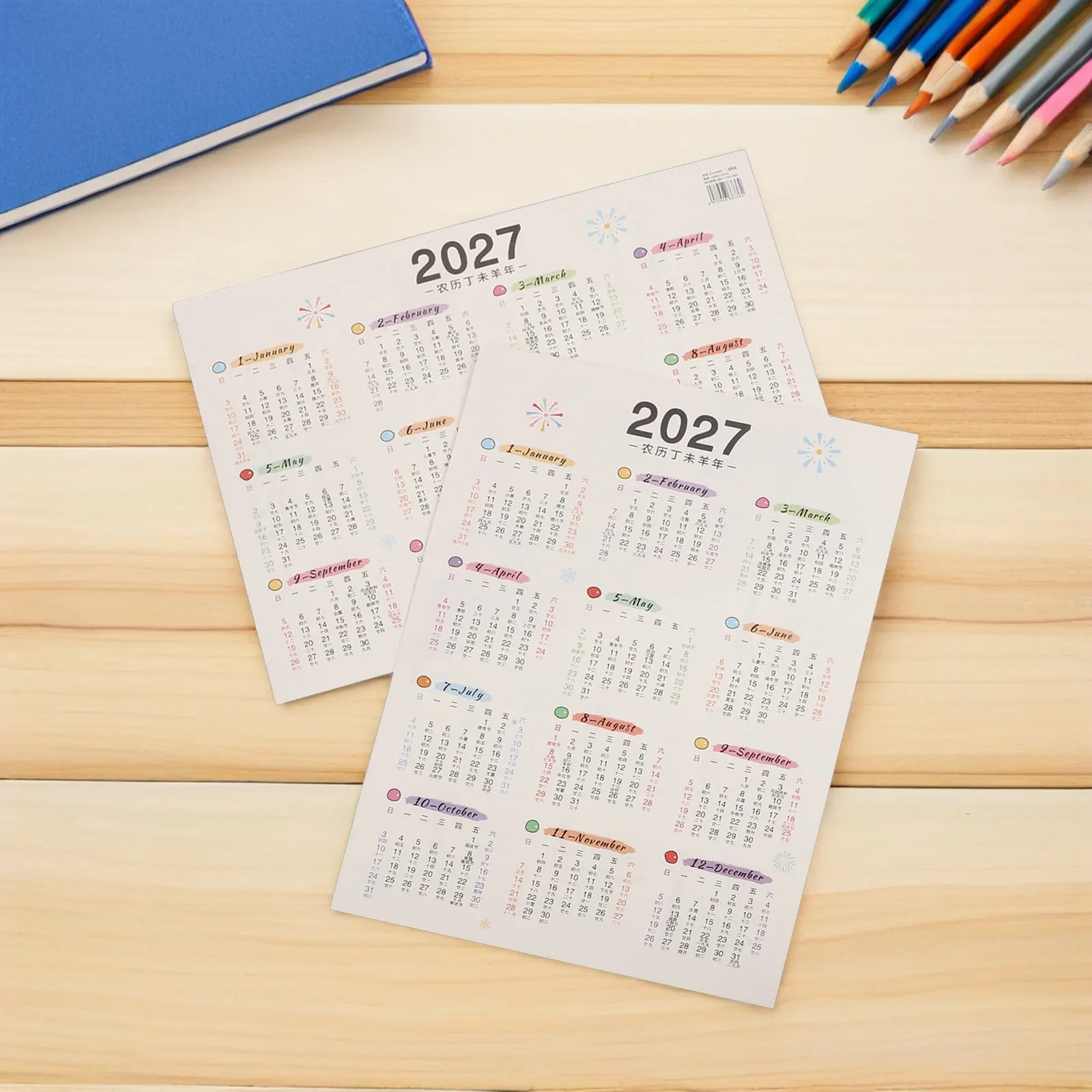 6Pcs 2027 Sheep Reversible Wall Calendar Cards Double Sided Monthly Yearly Planner A4 Self Adhesive Minimalist Office Living
6Pcs 2027 Sheep Reversible Wall Calendar Cards Double Sided Monthly Yearly Planner A4 Self Adhesive Minimalist Office Living
