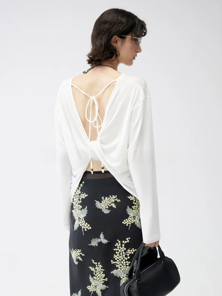 Warm Range Long Sve T-irt Summer Cool Feeling Bal Knot Wfle Texture Silk Casual Loose Fit round Ne Top
Warm Range Long Sve T-irt Summer Cool Feeling Bal Knot Wfle Texture Silk Casual Loose Fit round Ne Top