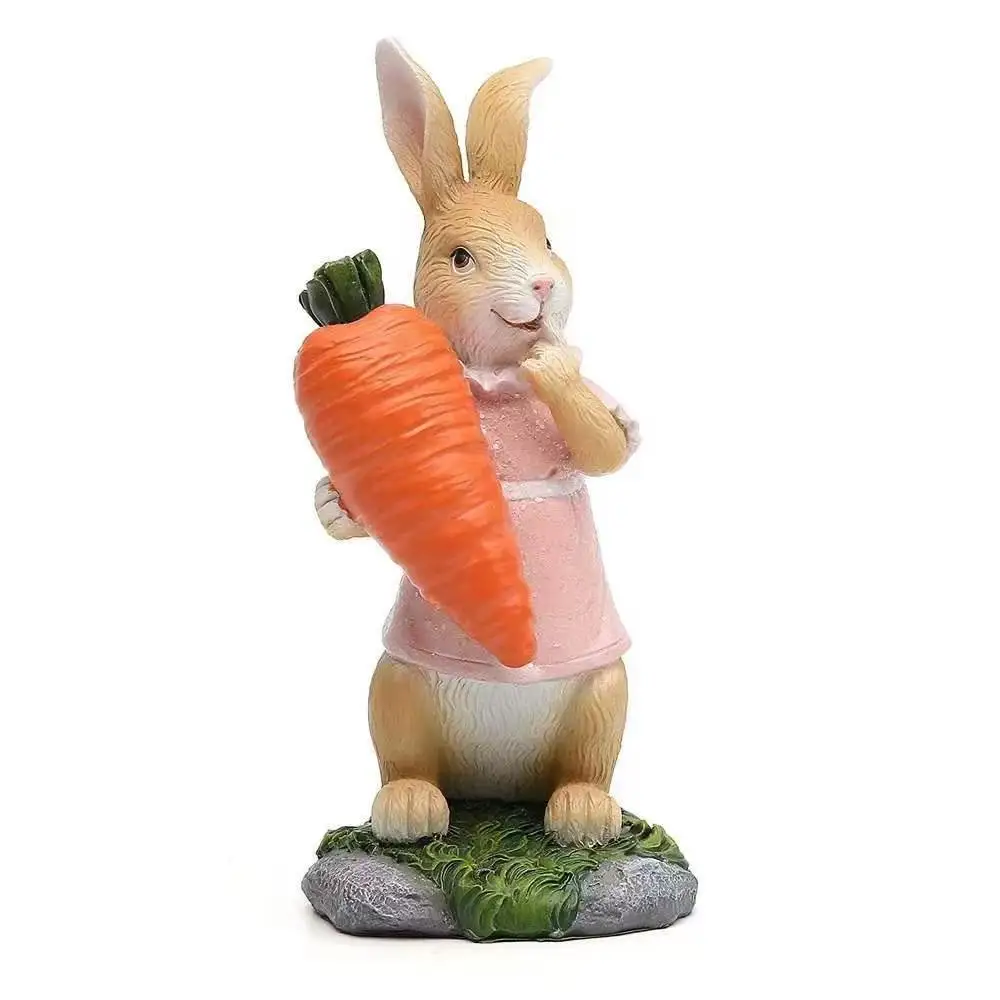 Hand-painted Easter Bunny with Eggs & Carrot Resin Ornament Statue Home Furnishing Decor.
Hand-painted Easter Bunny with Eggs & Carrot Resin Ornament Statue Home Furnishing Decor.