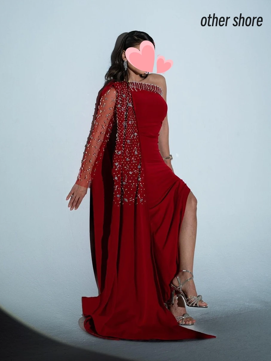 Other Shore Elegant Vintage Sexy Red Crystal Beading One Shoulder Customize Formal Occasion Prom Dress Evening Party Gowns
Other Shore Elegant Vintage Sexy Red Crystal Beading One Shoulder Customize Formal Occasion Prom Dress Evening Party Gowns