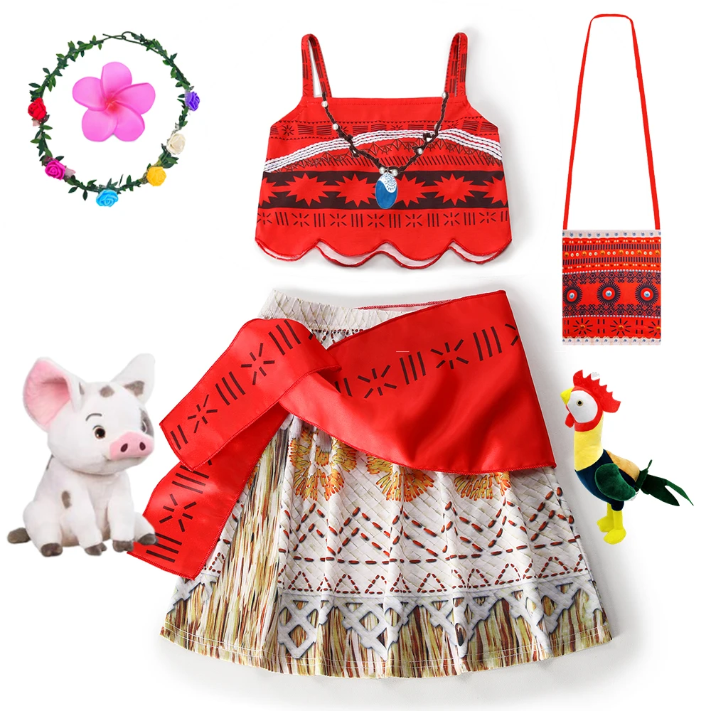 Moana 2 Dress Girls Princess Clothes Kids Dress Up Vaiana 2 Necklace Pig Chick Children Carnival Party Summer Costume Set 2-10T
Moana 2 Dress Girls Princess Clothes Kids Dress Up Vaiana 2 Necklace Pig Chick Children Carnival Party Summer Costume Set 2-10T