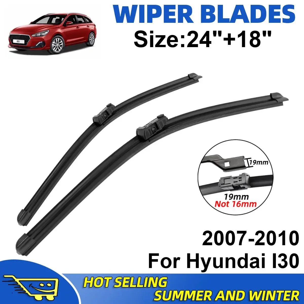 2PCS Wiper Blades Set Kit For Hyundai I30 2007-2010 Front Windshield Brushes Windscreen Window Accessories
2PCS Wiper Blades Set Kit For Hyundai I30 2007-2010 Front Windshield Brushes Windscreen Window Accessories