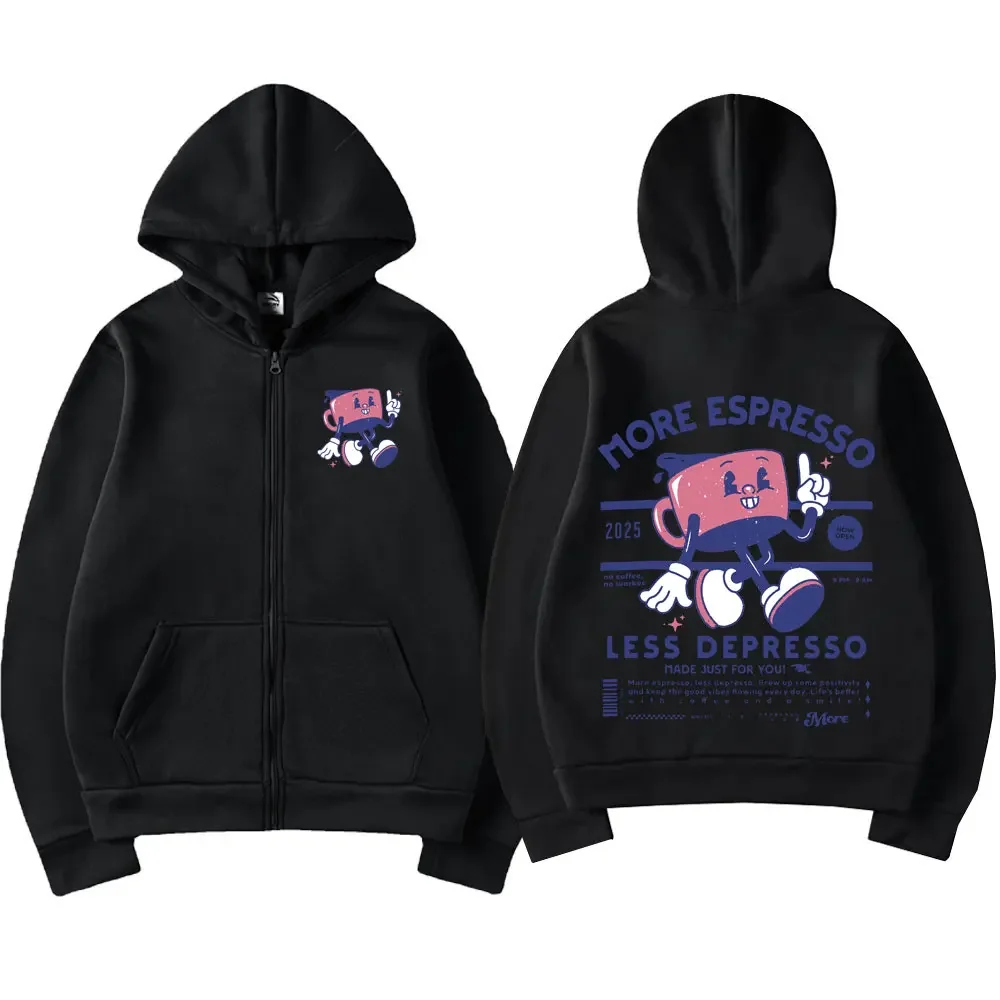 Pop More Espresso Less Depresso Fashion Zipper Hoodie Mens Women Funny Cartoon Coffee Meme Pullovers Oversized Y2K Sweatshirt Gi
Pop More Espresso Less Depresso Fashion Zipper Hoodie Mens Women Funny Cartoon Coffee Meme Pullovers Oversized Y2K Sweatshirt Gi