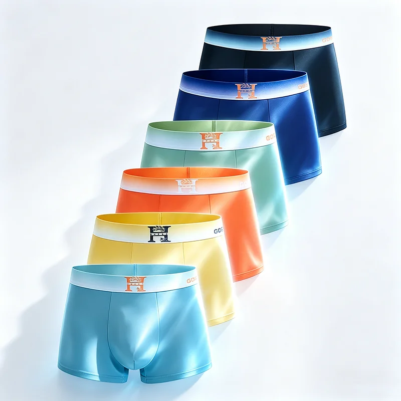 Random Multiple Pieces Mens Ice Silk Underwear Quick Dry Seamless Boxer Briefs Breathable Male Shorts Comfortable For Daily Wear
Random Multiple Pieces Mens Ice Silk Underwear Quick Dry Seamless Boxer Briefs Breathable Male Shorts Comfortable For Daily Wear