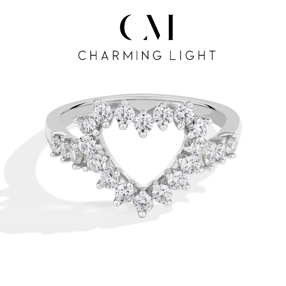 CHARMING Romantic Hollow Heart Shape Moissanite Diamond Rings 925 Sterling Silver For Women Engagement Fine Party Jewelry Gifts
CHARMING Romantic Hollow Heart Shape Moissanite Diamond Rings 925 Sterling Silver For Women Engagement Fine Party Jewelry Gifts