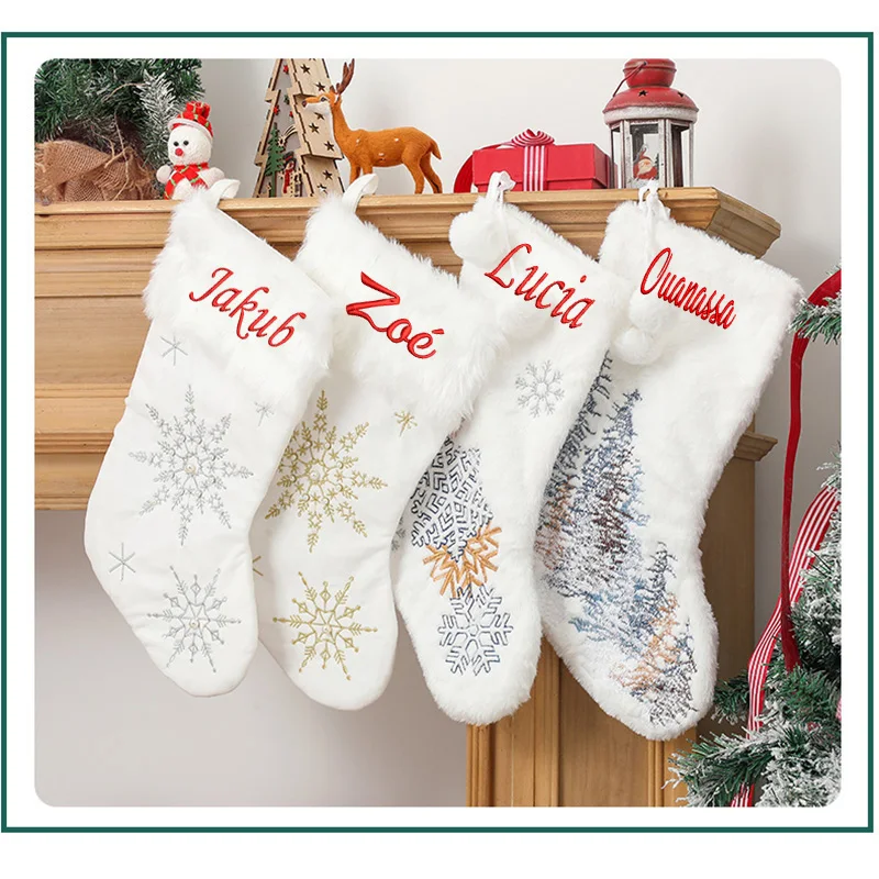 Personalized Customization of New Christmas Decorative Supplies Christmas Tree Snowflake Plush Cloth Socks Christmas Socks Gift
Personalized Customization of New Christmas Decorative Supplies Christmas Tree Snowflake Plush Cloth Socks Christmas Socks Gift