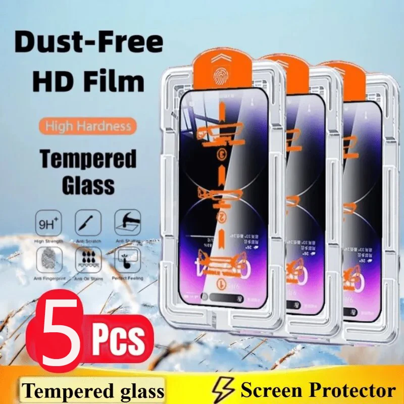 5Pcs One-click Dust Free Installation Screen Protector For Realme 16 15X 10 12 Lite 14T 11 13 Pro Plus 4G 5G Tempered Glass Film
5Pcs One-click Dust Free Installation Screen Protector For Realme 16 15X 10 12 Lite 14T 11 13 Pro Plus 4G 5G Tempered Glass Film