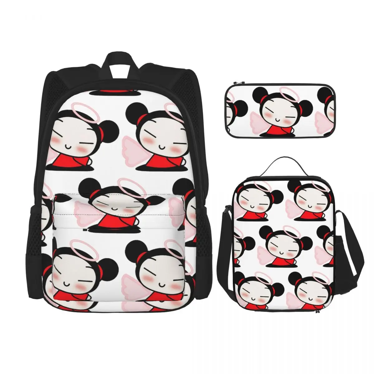 Cartoon Pucca Backpacks Students Bookbag School Bags Rucksack Lunch Bag Pen Bag Three-Piece Set
Cartoon Pucca Backpacks Students Bookbag School Bags Rucksack Lunch Bag Pen Bag Three-Piece Set