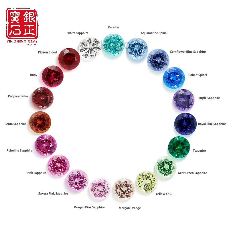 Hot Sale Round Shape With AGL Certificate Lab Grown Ruby/Sapphire/Tsavorite/Paraiba/Padparadscha Synthetic Coloured Gemstone
Hot Sale Round Shape With AGL Certificate Lab Grown Ruby/Sapphire/Tsavorite/Paraiba/Padparadscha Synthetic Coloured Gemstone
