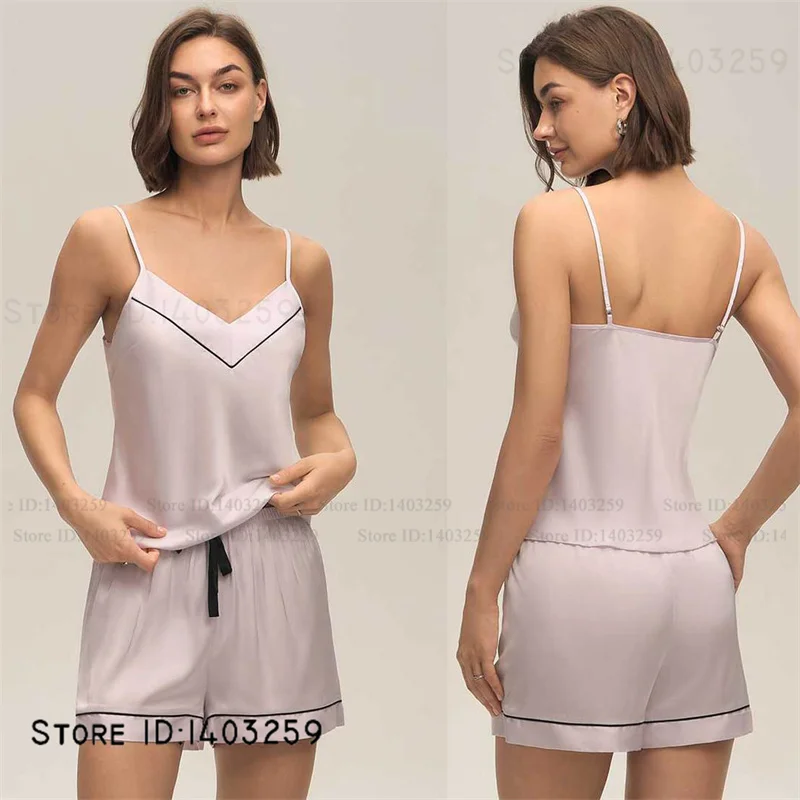 Новый летний женский пижамный комплект на подтяжках, сорочка, одежда для сна, сексуальный топ и шорты на бретелях, пижамный костюм, шелковистая атласная домашняя одежда, домашняя одежда
Новый летний женский пижамный комплект на подтяжках, сорочка, одежда для сна, сексуальный топ и шорты на бретелях, пижамный костюм, шелковистая атласная домашняя одежда, домашняя одежда