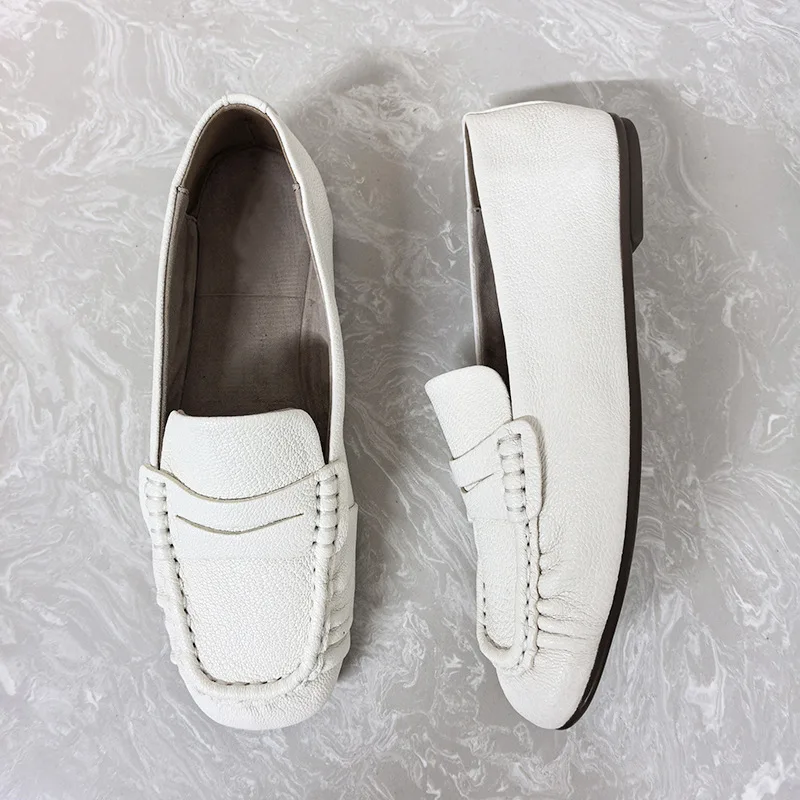 Dave&di Minimalist Women's Shoes Genuine Leather Flat Bottomed Square Toe Comfortable And Fashionable Loafers Shoes For Woman
Dave&di Minimalist Women's Shoes Genuine Leather Flat Bottomed Square Toe Comfortable And Fashionable Loafers Shoes For Woman