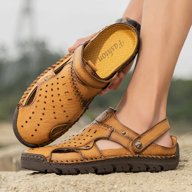 2024 Handmade Leather Men Shoes Summer New Large Size Men's Sandals Men Sandals Fashion Sandals Slippers Big Size 38-48
2024 Handmade Leather Men Shoes Summer New Large Size Men's Sandals Men Sandals Fashion Sandals Slippers Big Size 38-48
