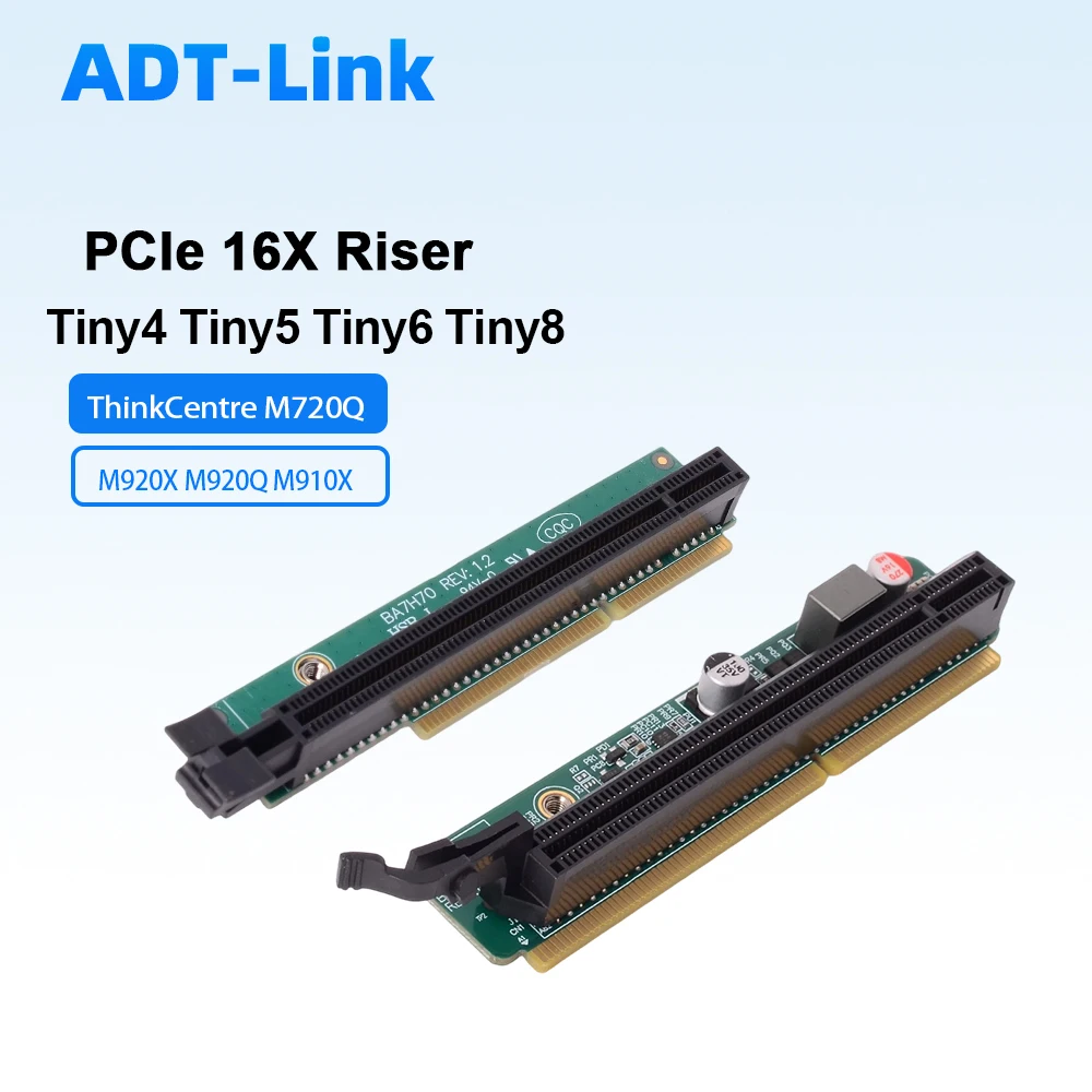 PCIe 16X Riser Card Tiny4/5/6/8 GPU Adapter for 01AJ940 5C50W00877 M720Q M920X P330 P350 M90Q Mini PC PCIe Expansion Board
PCIe 16X Riser Card Tiny4/5/6/8 GPU Adapter for 01AJ940 5C50W00877 M720Q M920X P330 P350 M90Q Mini PC PCIe Expansion Board