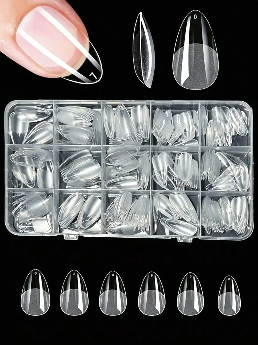 330pcs Short Almond Acrylic Matte Transparent Nail Tips 15 Sizes Press On Artificial Nails
330pcs Short Almond Acrylic Matte Transparent Nail Tips 15 Sizes Press On Artificial Nails