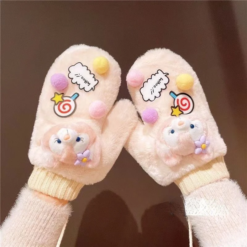 Disney Cartoon StellaLou cute children's winter comfortable, soft, skin-friendly and warm mittens, halter neck and velvet gloves
Disney Cartoon StellaLou cute children's winter comfortable, soft, skin-friendly and warm mittens, halter neck and velvet gloves