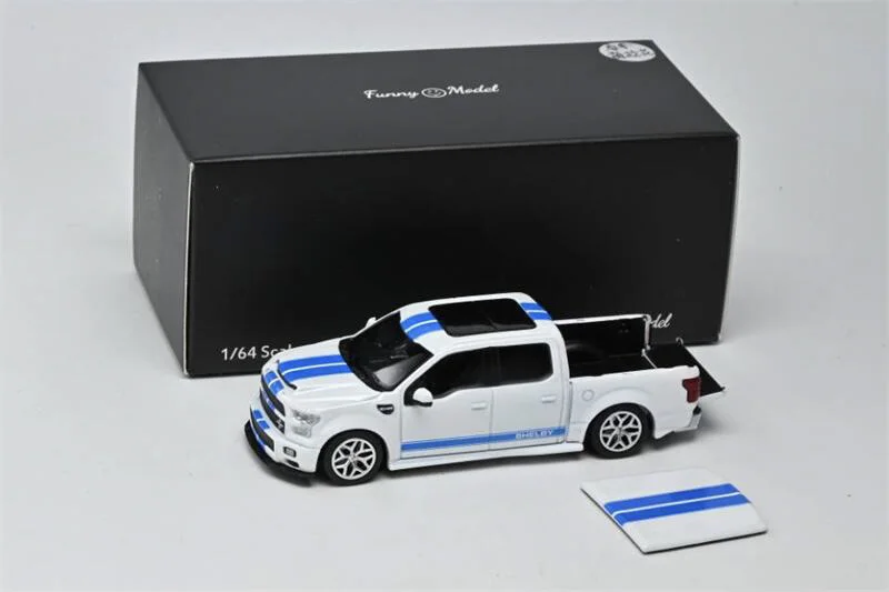 Funny Model 1:64 F150 SuperSnake Area 51 Oxford White / Blue Racing Stripes Diecast Model Car
Funny Model 1:64 F150 SuperSnake Area 51 Oxford White / Blue Racing Stripes Diecast Model Car