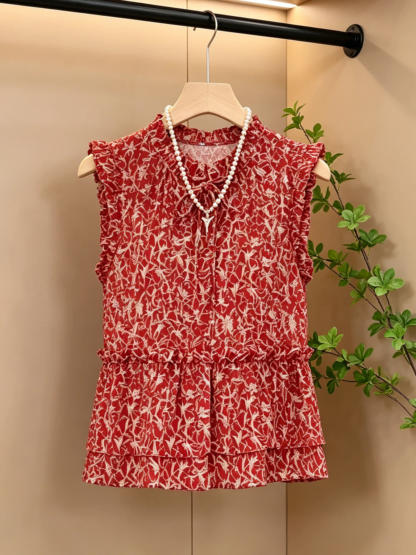 Summer New plus Size Women's Fashion Print Belted Belly Covering White Earlet Versatile Elegant round Neck Vest Commute Style
Summer New plus Size Women's Fashion Print Belted Belly Covering White Earlet Versatile Elegant round Neck Vest Commute Style