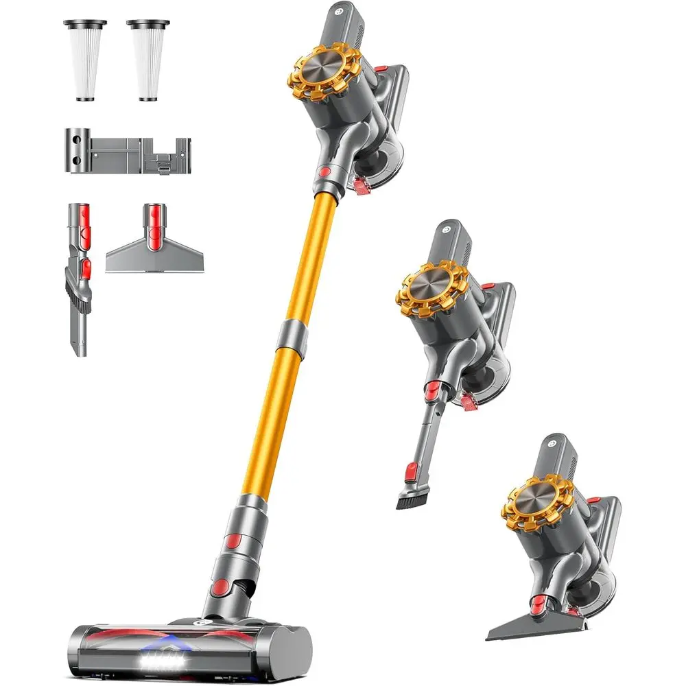 500W/45Kpa Vacuum Cleaners, 8 in 1 Lightweight Stick Vacuum with 60Min Runtime, Anti-, Wall Mount Charging or Hardfloor/Carpet/P
500W/45Kpa Vacuum Cleaners, 8 in 1 Lightweight Stick Vacuum with 60Min Runtime, Anti-, Wall Mount Charging or Hardfloor/Carpet/P