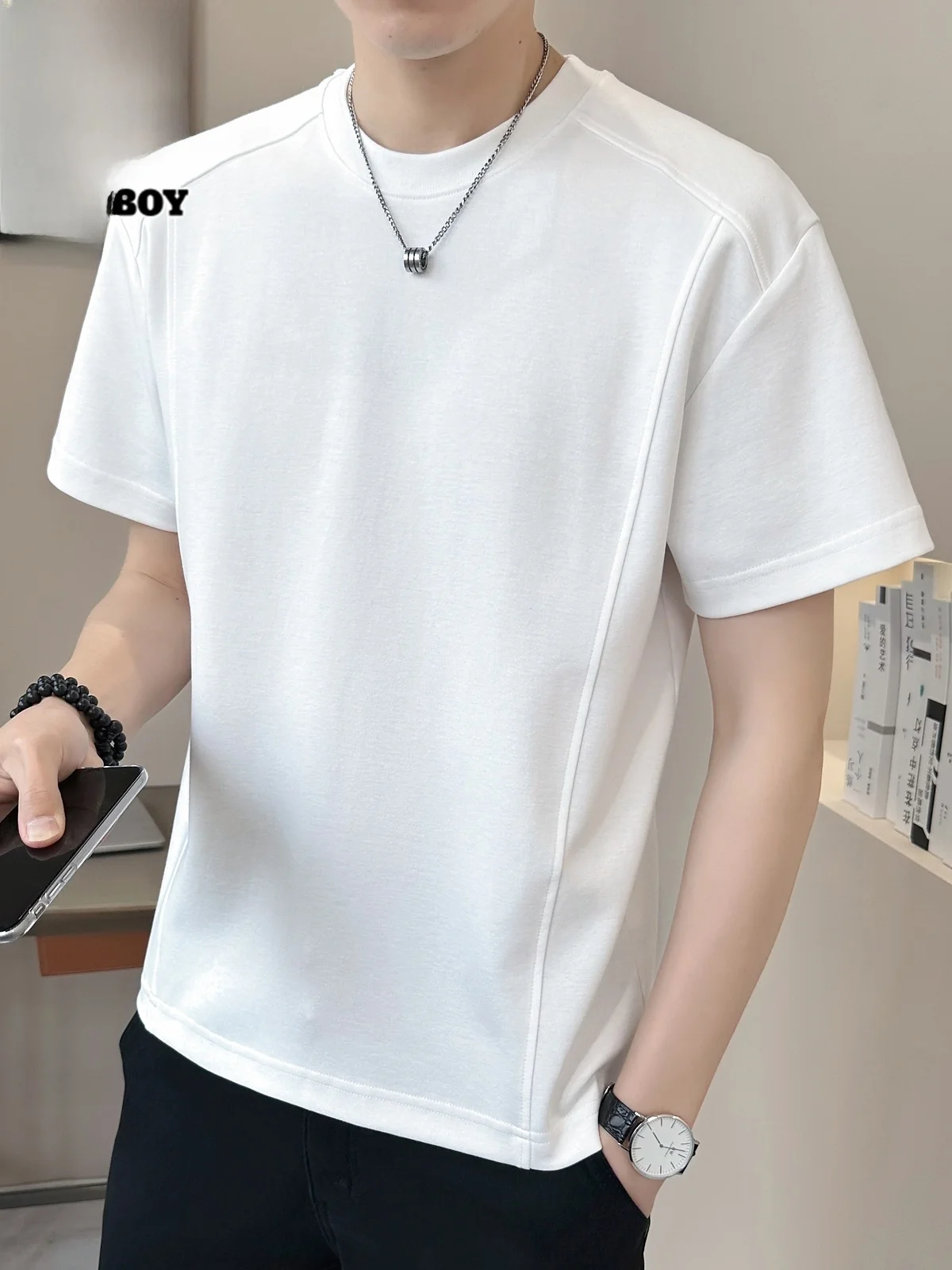 Мужская футболка с охлаждающим эффектом, летняя, однотонная, повседневная, универсальная, плотная, с круглым вырезом, для молодежи
Мужская футболка с охлаждающим эффектом, летняя, однотонная, повседневная, универсальная, плотная, с круглым вырезом, для молодежи