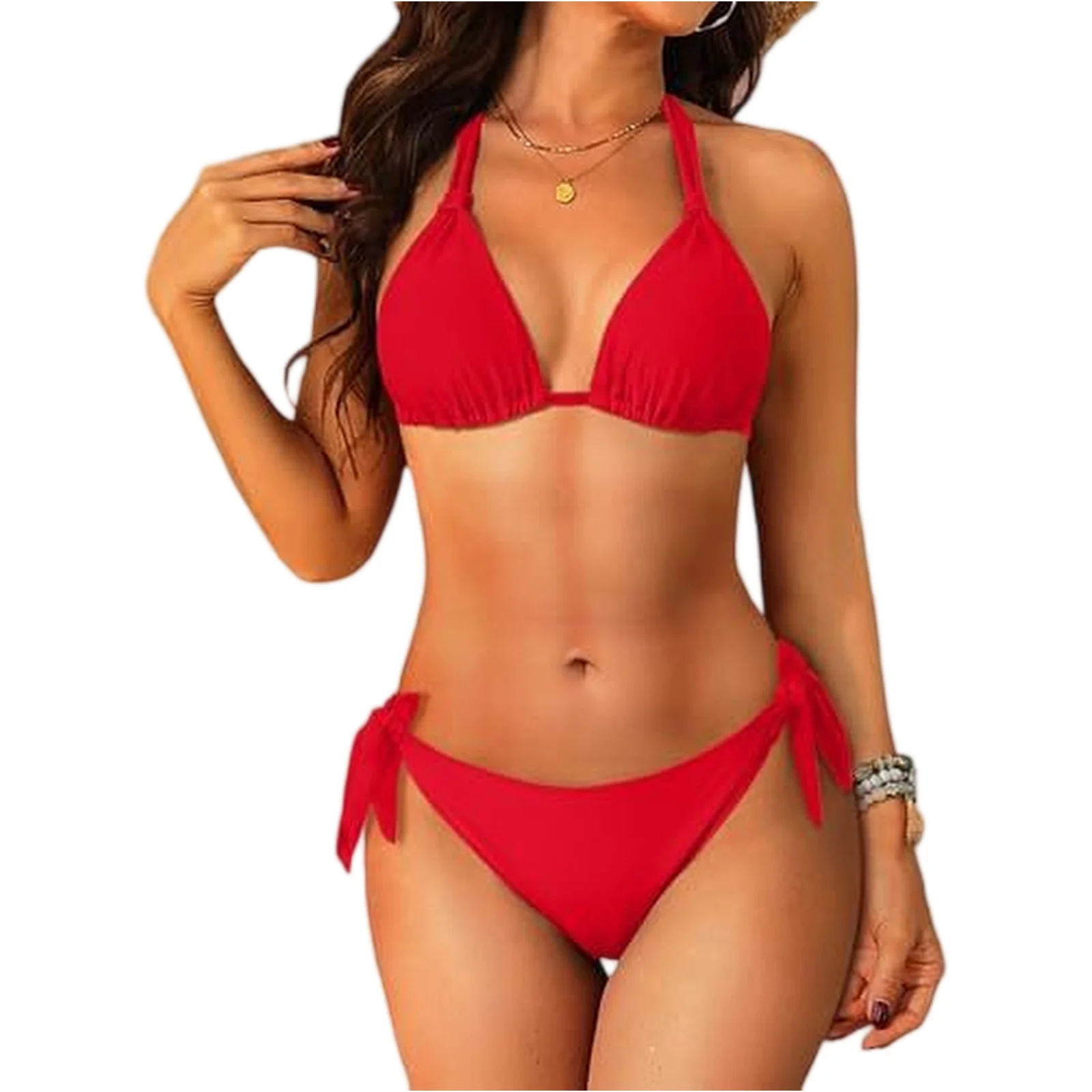 2026 Sexy Halter Low Waist Bikini Set Women's Triangle Thong Swimsuit Knot On The Edge Swimwear Bathing Suit Brazilian Biquinis
2026 Sexy Halter Low Waist Bikini Set Women's Triangle Thong Swimsuit Knot On The Edge Swimwear Bathing Suit Brazilian Biquinis