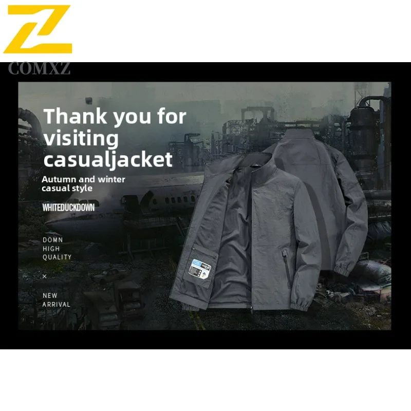COMXZ Luxurious Men Jackets Stand Collar Climbing Lightweight Coat Zipper Decoration Design Camping Versatile Autumn Jacket
COMXZ Luxurious Men Jackets Stand Collar Climbing Lightweight Coat Zipper Decoration Design Camping Versatile Autumn Jacket