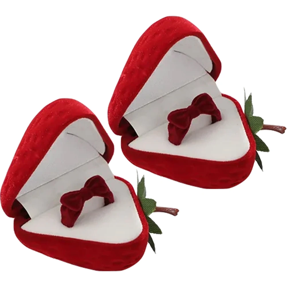 2Sets Strawberry Shaped Ring Box Smooth Edges Jewelry Organizer for Wedding Gift Display Strawberry Holder Ring Box
2Sets Strawberry Shaped Ring Box Smooth Edges Jewelry Organizer for Wedding Gift Display Strawberry Holder Ring Box