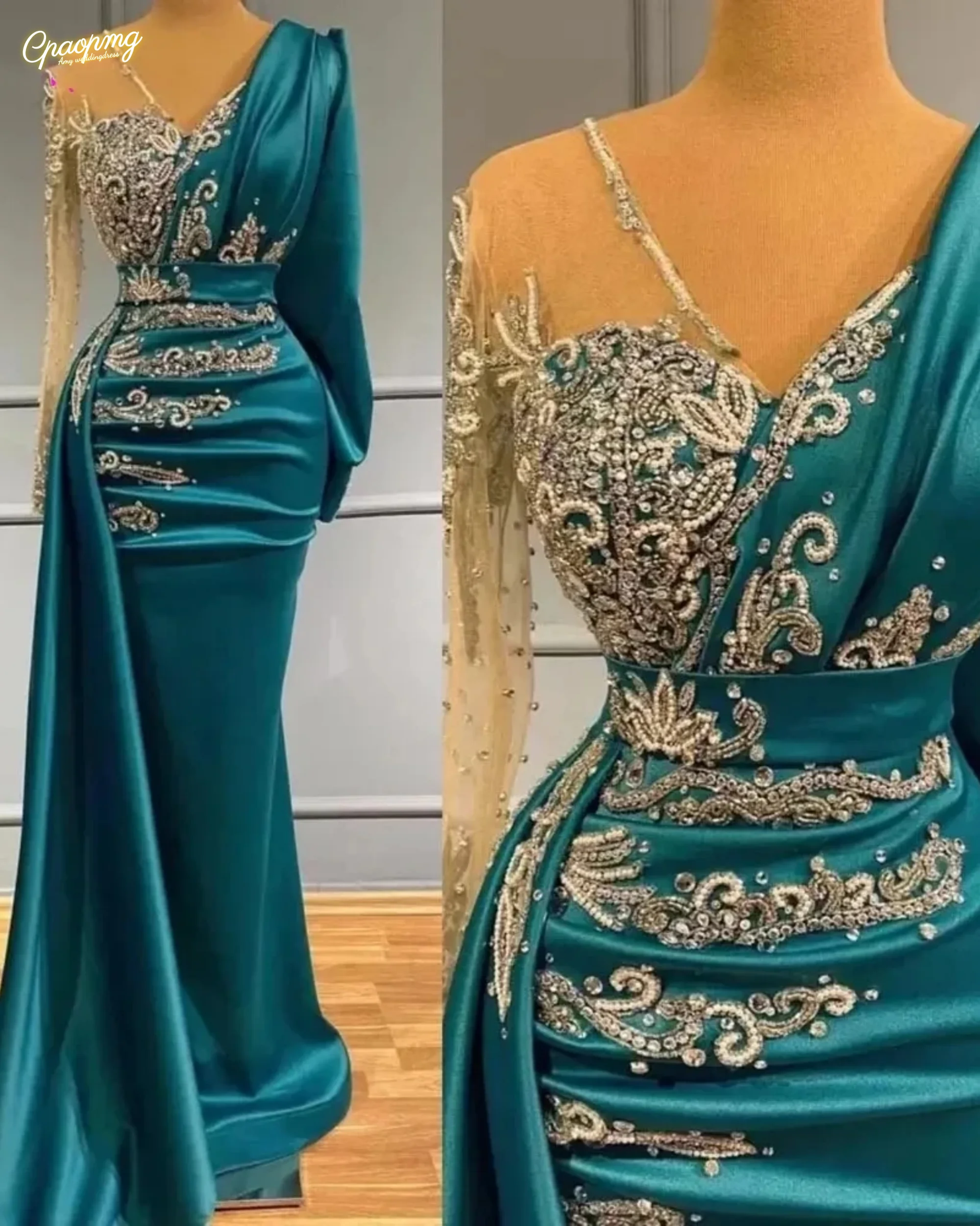 Сексуальные вечерние платья по индивидуальному заказу, прозрачный тюль с v-образным вырезом и длинными рукавами, аппликация из бисера, вечерние платья для женщин, вечернее платье
Сексуальные вечерние платья по индивидуальному заказу, прозрачный тюль с v-образным вырезом и длинными рукавами, аппликация из бисера, вечерние платья для женщин, вечернее платье