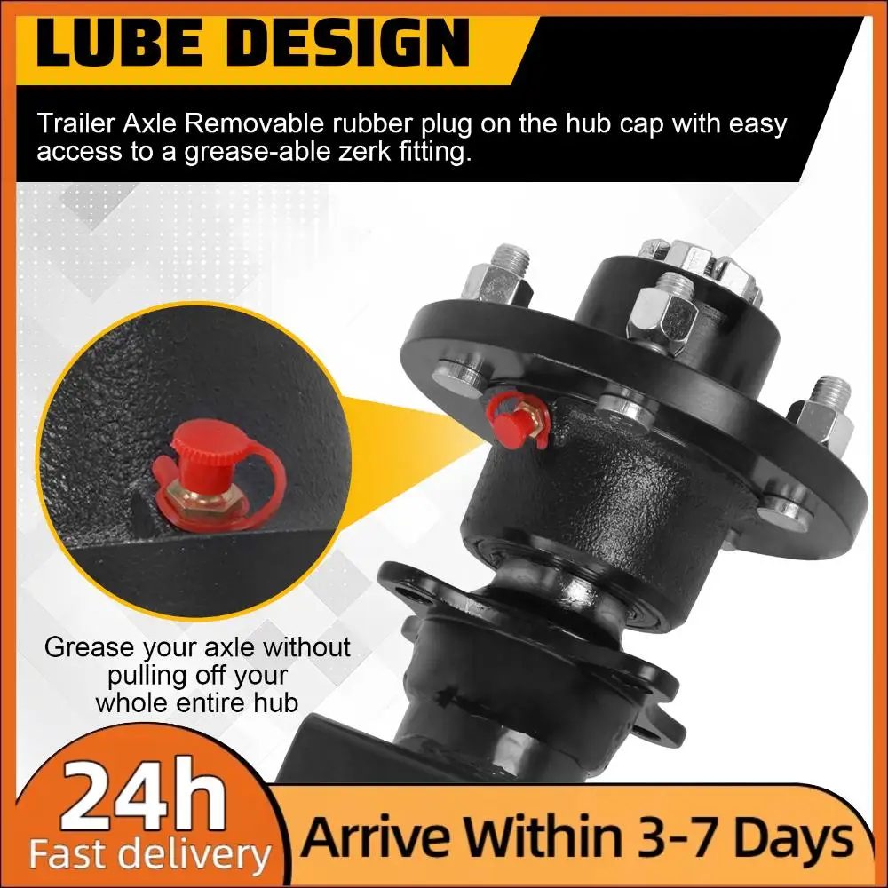 3500 Lbs Boat Trailer RV Utility Axle 43/50/61/65/70/77 Inch Spring Center 5 Lug 5x4.5 Bolt Pattern for Small Trailers & Campers
3500 Lbs Boat Trailer RV Utility Axle 43/50/61/65/70/77 Inch Spring Center 5 Lug 5x4.5 Bolt Pattern for Small Trailers & Campers