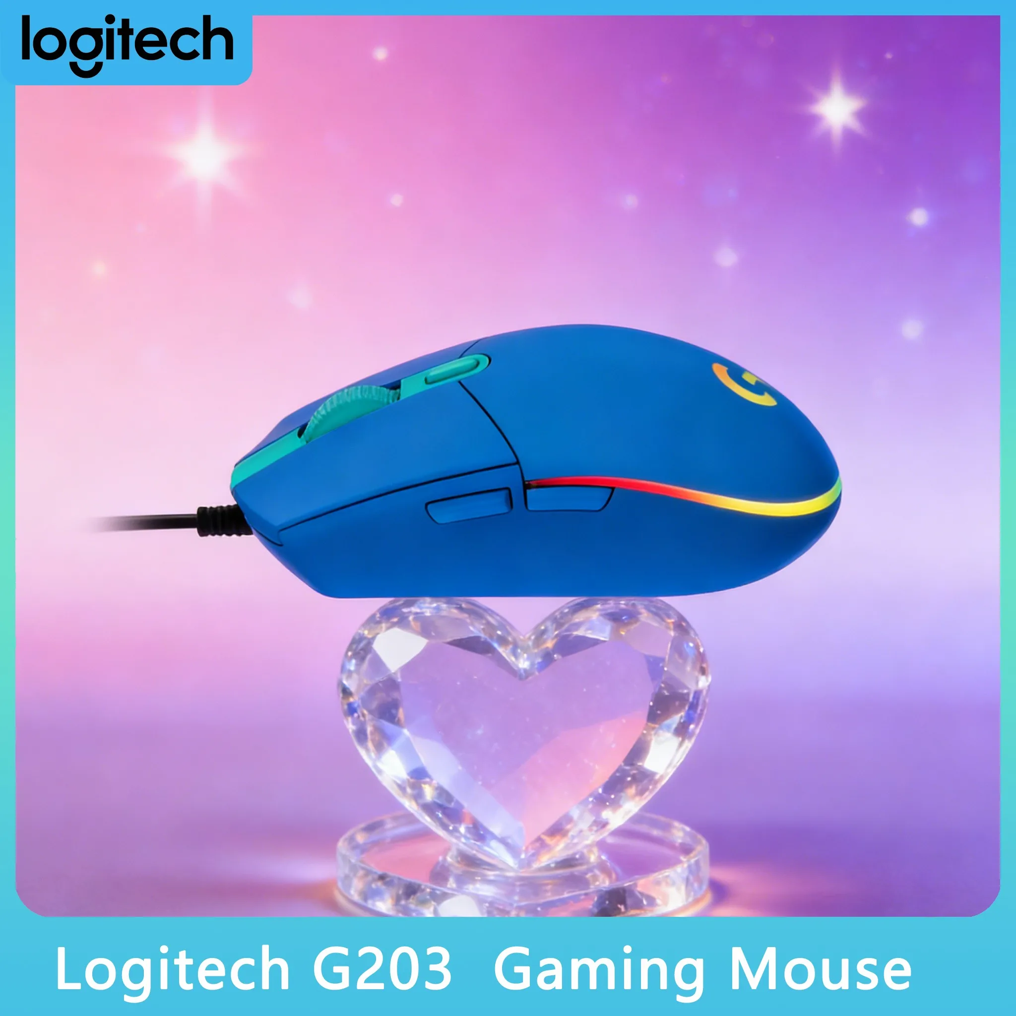 Logitech G203 Wired Mouse RGB Backlit 1ms Report Rate Top Seller
