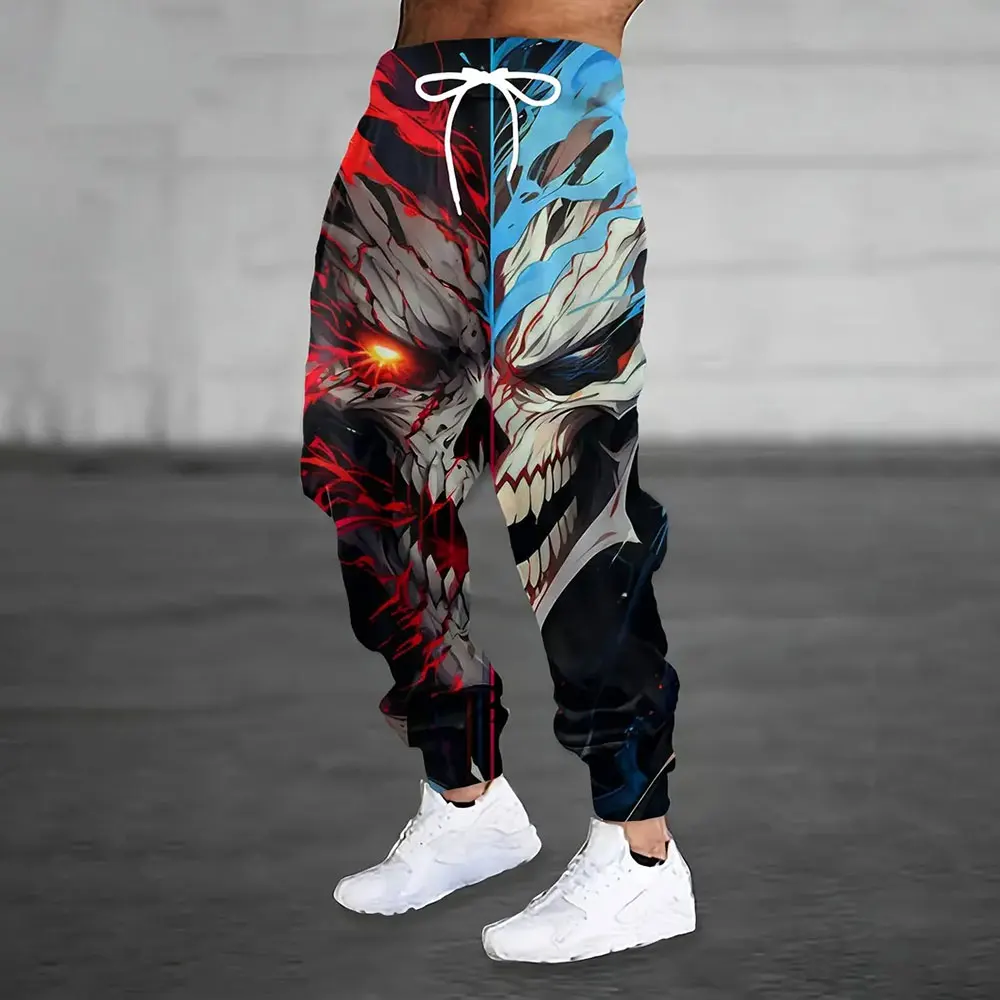 Men's Loose Pocket Draw Rope Sports Sweatpants Winter New Thick Warm Sweatpants Fashion Skull And Hand Printed Sweatpants 
Men's Loose Pocket Draw Rope Sports Sweatpants Winter New Thick Warm Sweatpants Fashion Skull And Hand Printed Sweatpants