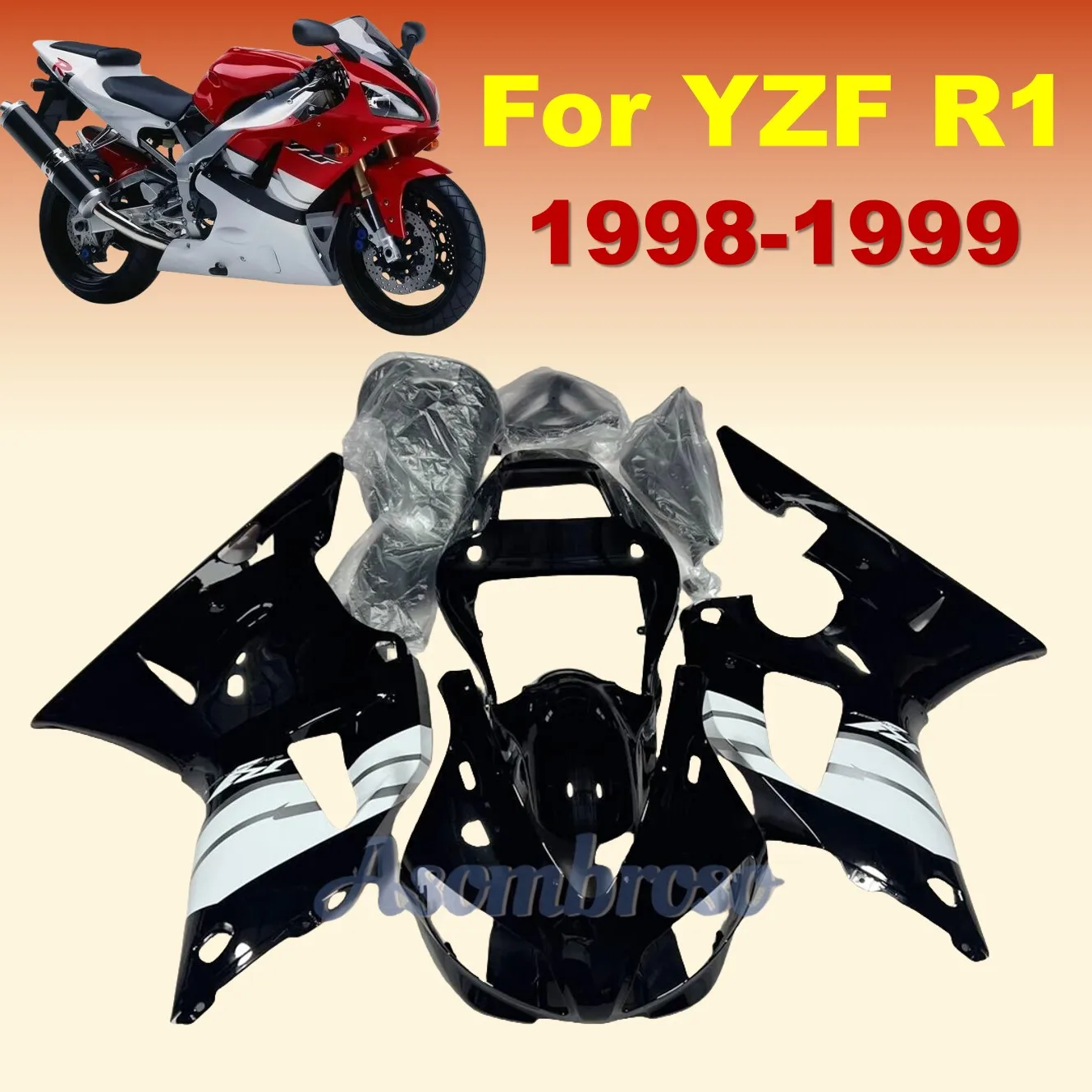Custom Injection Fairings Kits Fit for Yamaha YZFR1 YZF R1 1998 1999 YZF-R1 98 99 yzf1000 Black White Motorcycle Bodywork Set
Custom Injection Fairings Kits Fit for Yamaha YZFR1 YZF R1 1998 1999 YZF-R1 98 99 yzf1000 Black White Motorcycle Bodywork Set