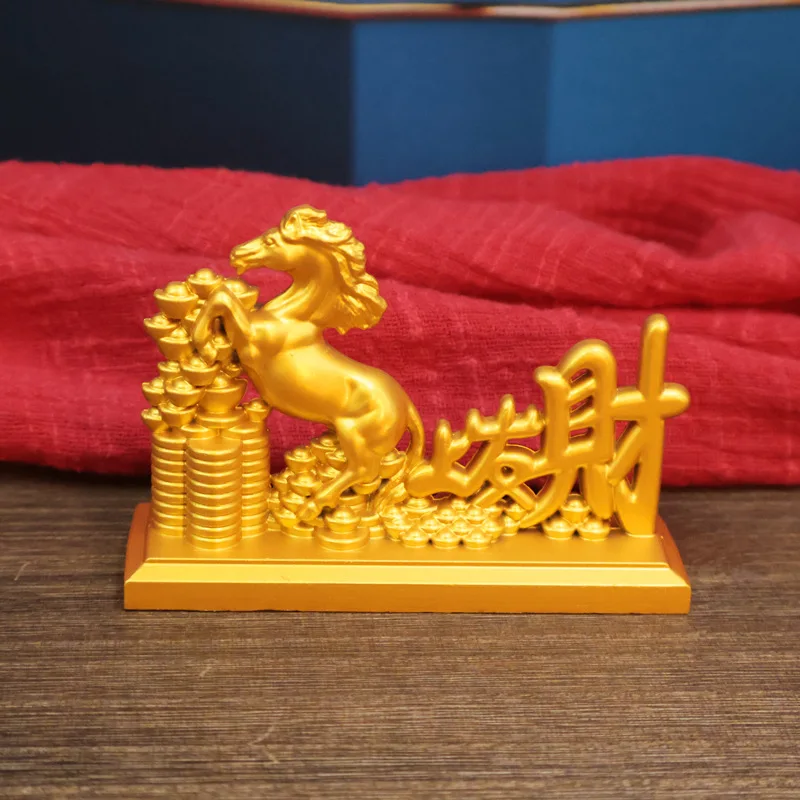 Gold-plated "Get Rich Quick" Ornament, "Get Rich Quick" Horse-drawn Cart with Yuanbao, Fortune-attracting Office Front Desk Deco
Gold-plated "Get Rich Quick" Ornament, "Get Rich Quick" Horse-drawn Cart with Yuanbao, Fortune-attracting Office Front Desk Deco