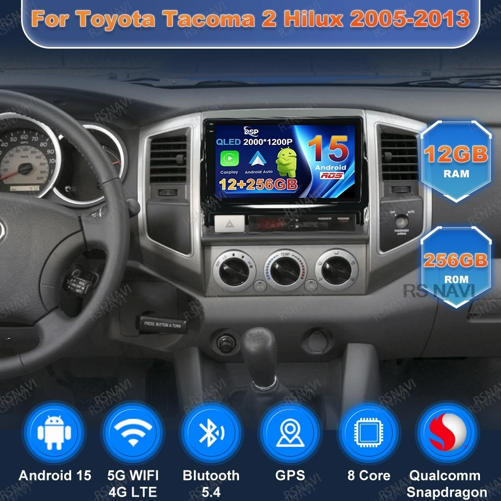 Android 15 Car Radio For Toyota Tacoma 2 Hilux 2005-2013 QLED 4G LTE Viedo Player GPS Head Unit Autoradio Multimedia DVD DSP BT
Android 15 Car Radio For Toyota Tacoma 2 Hilux 2005-2013 QLED 4G LTE Viedo Player GPS Head Unit Autoradio Multimedia DVD DSP BT