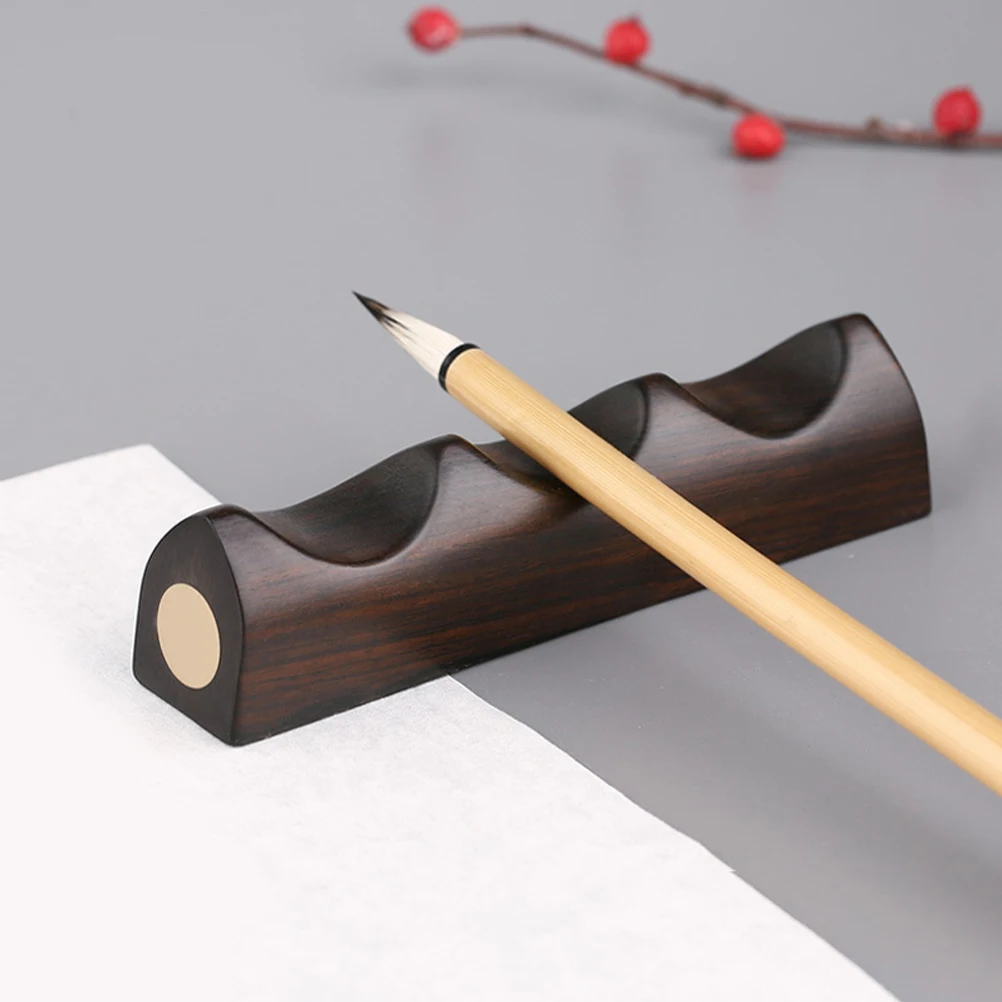 Calligraphy Pen Holder Black Wood Brush Rack for Ink Pens Storage Desk Decoration Chinese Style Paint Stand Supplies Writing
Calligraphy Pen Holder Black Wood Brush Rack for Ink Pens Storage Desk Decoration Chinese Style Paint Stand Supplies Writing