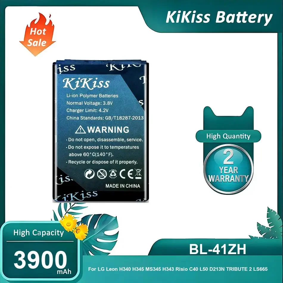High-Durability Mobile Phone Battery For LG Leon H340 H345 MS345 H343 Risio C40 L50 D213N TRIBUTE 2 LS665,BL-41ZH,3900mAh
High-Durability Mobile Phone Battery For LG Leon H340 H345 MS345 H343 Risio C40 L50 D213N TRIBUTE 2 LS665,BL-41ZH,3900mAh