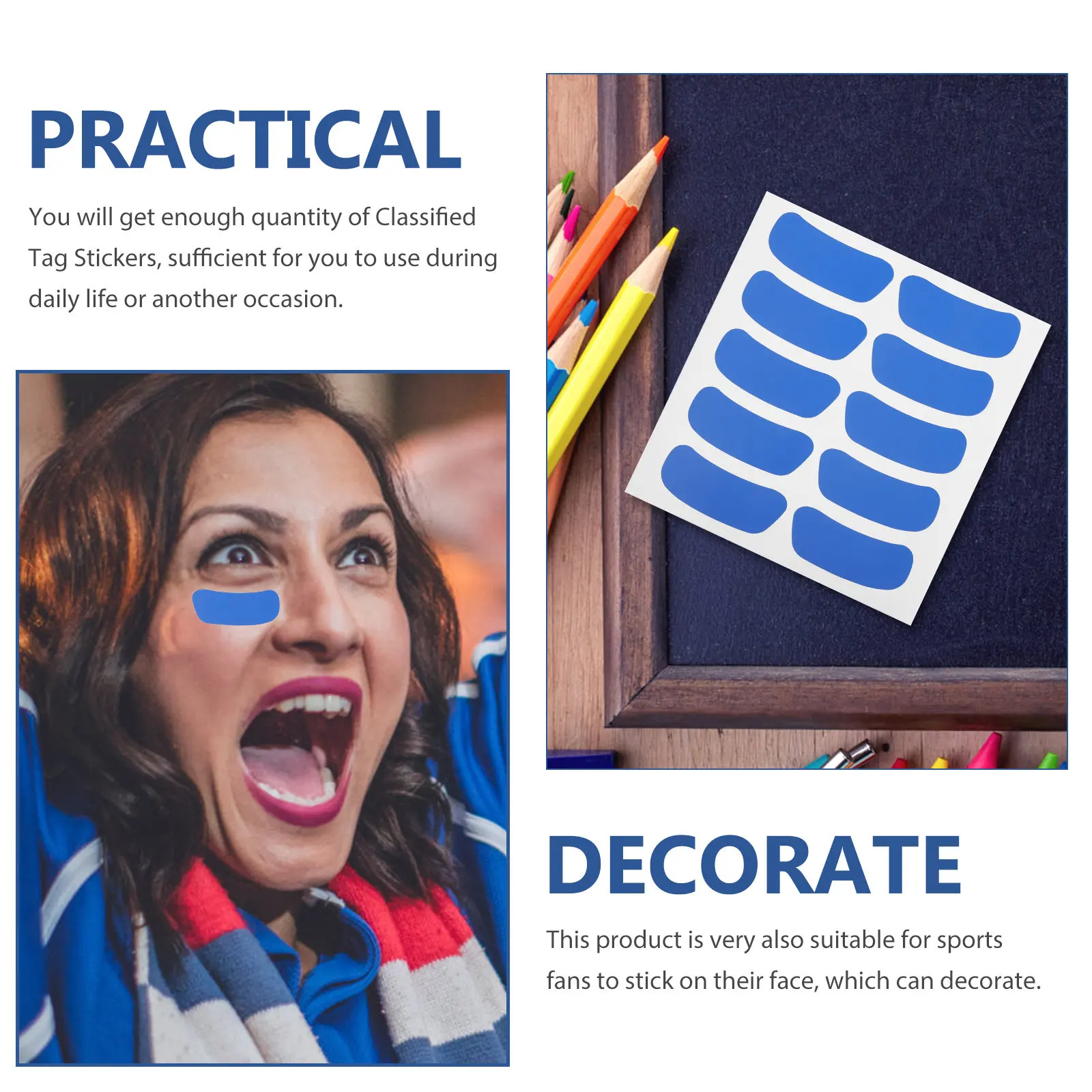 50 Sheets Sports Eye Stickers Reusable Portable Face Decals for Fans Cheering Events Multi-Function DIY Supplies
50 Sheets Sports Eye Stickers Reusable Portable Face Decals for Fans Cheering Events Multi-Function DIY Supplies