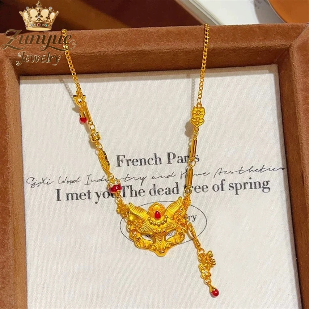 Sand Gold Spirit Fox Mask Necklace Luxury Quality Jewelry Handicraft Best Selling Charms Fashion Fine Jewelry Exquisite Elegant
Sand Gold Spirit Fox Mask Necklace Luxury Quality Jewelry Handicraft Best Selling Charms Fashion Fine Jewelry Exquisite Elegant